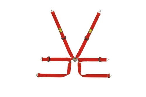 OMP ARNES EN POLYESTER PARA FORMULA - 6 PUNTOS - PULL UP. ERGAL AJUSTE- ROJO - OMP original APEXCORSE imagen 1