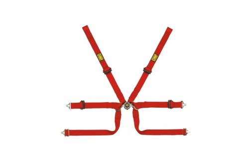 OMP ARNES EN POLYESTER PARA FORMULA - 6 PUNTOS - PULL UP. ERGAL AJUSTE- ROJO - OMP original APEXCORSE imagen 1
