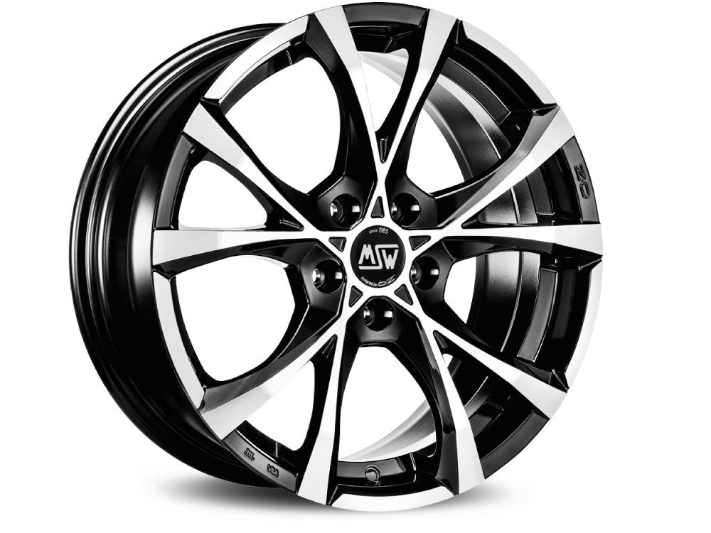 OZ LLANTA MSW CROSS OVER 7x16 ET40 5x114.30 BLACK FULL POLISHED (GBFP) KBA NAD