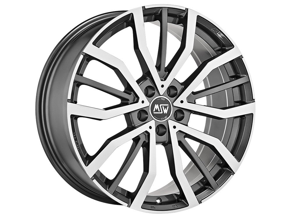 OZ LLANTA MSW MSW 49 8x19 ET45 5x108 PLATA METAL BRILLANTE PULIDO