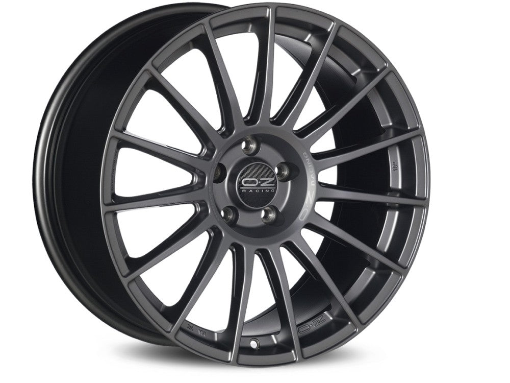 OZ LLANTA OZ SUPERTURISMO LM 8x18 ET35 5x112 MATT GRAPHITE SILVER LETTERING KBA NAD