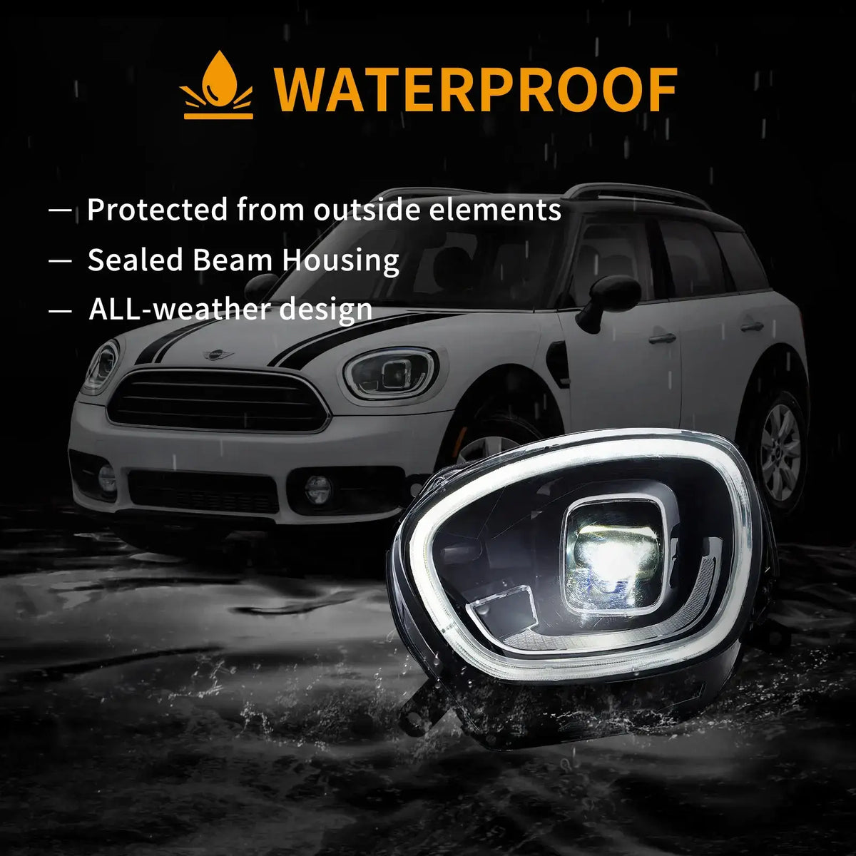 Faros delanteros VLAND 17-20 Mini Countryman F60 Full LED proyector Bi-LED — LED E-Mark | imagen 8