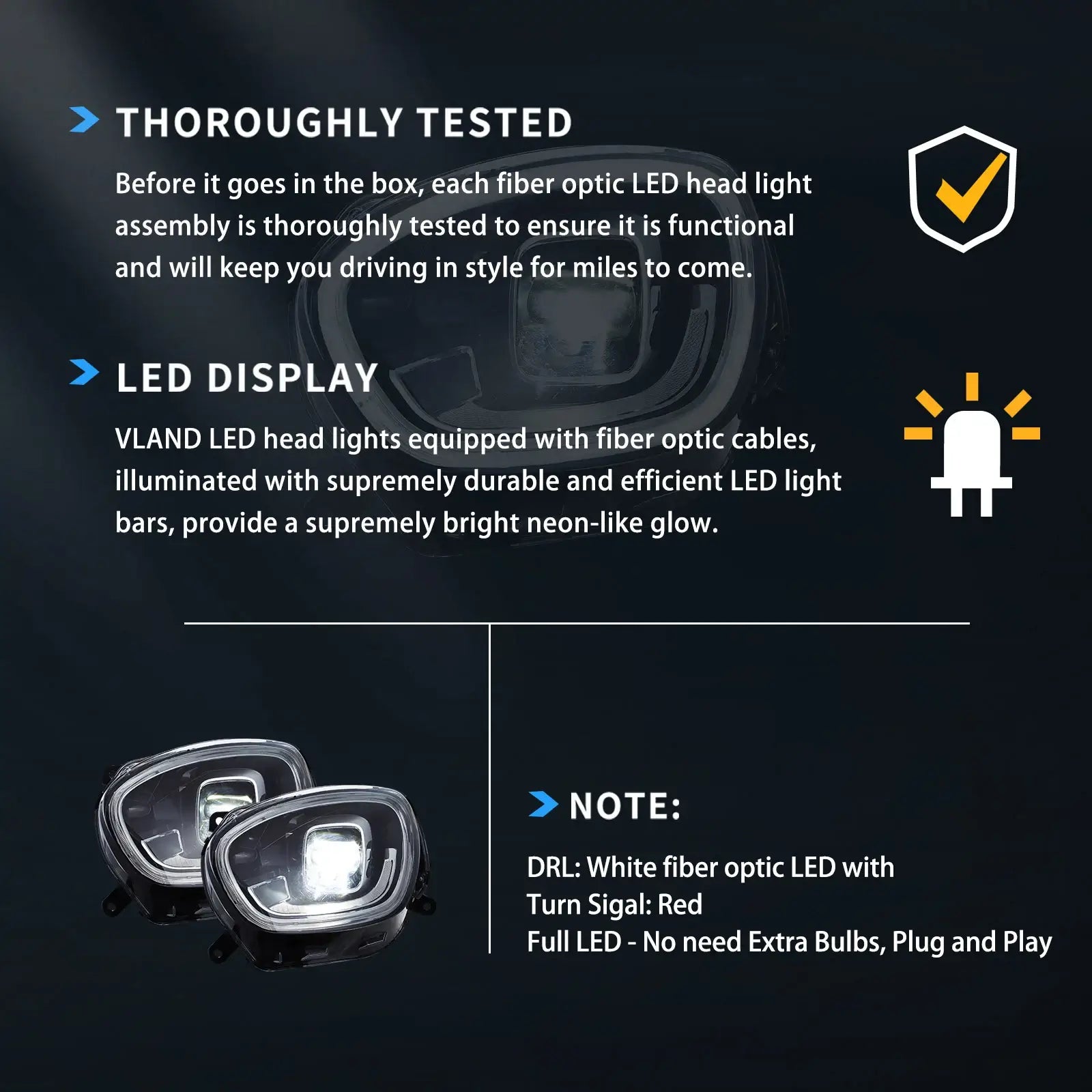 Faros delanteros VLAND 17-20 Mini Countryman F60 Full LED proyector Bi-LED — LED E-Mark | imagen 10