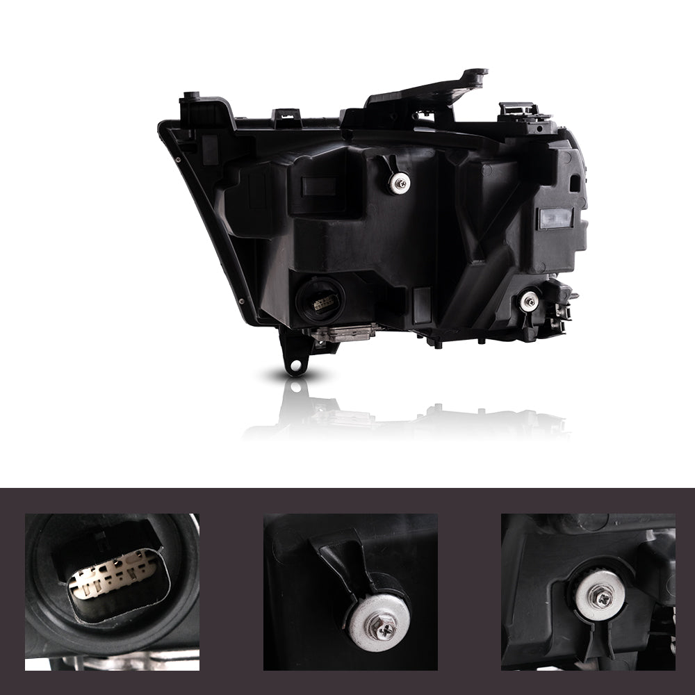Faros delanteros VLAND 19-24 Dodge Ram 1500 5th Gen (DT) LED Reflection Bowl — LED E-Mark | imagen 7