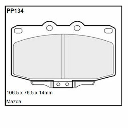 Pastillas de freno Black Diamond Rayado 12 BDPP134 para Mazda Rx7 (Ifini)