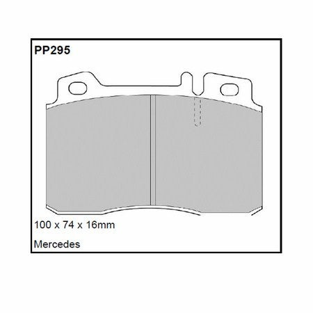 Pastillas de freno Black Diamond Rayado 12 BDPP295 para Mercedes 190/190E (W201)