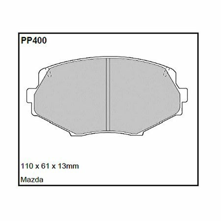 Pastillas de freno Black Diamond Rayado 12 BDPP400 para Mazda Mx5 Mk 2 (Eunos Roadster)