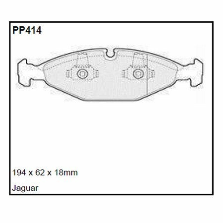 Pastillas de freno Black Diamond Rayado 12 BDPP414 para Jaguar Sovereign (94-97)