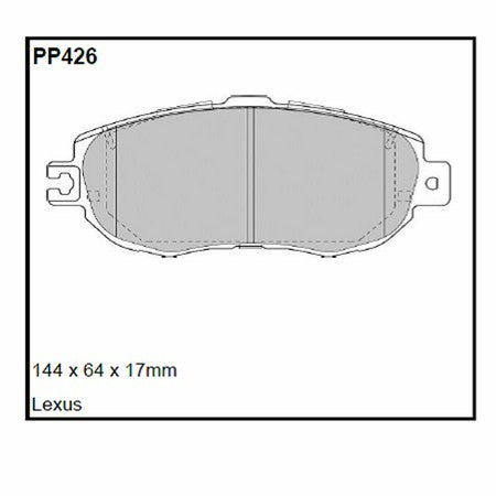 Pastillas de freno Black Diamond Rayado 12 BDPP426 para Lexus Gs300 (Toyota Aristo)