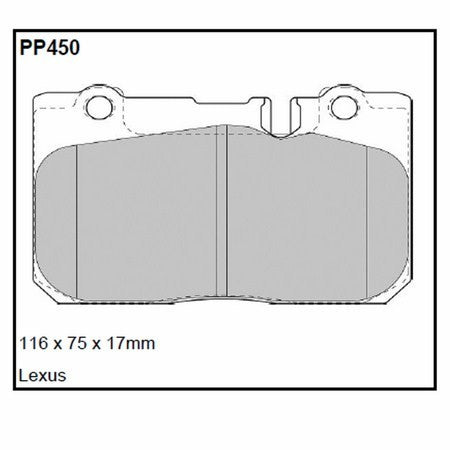Pastillas de freno Black Diamond Rayado 12 BDPP450 para Lexus Ls400 (Toyota Celsior)