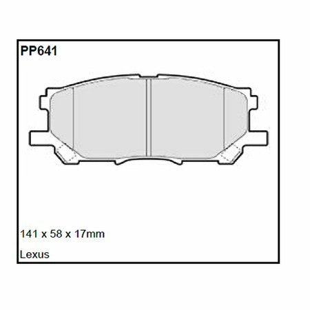 Pastillas de freno Black Diamond Rayado 12 BDPP641 para Lexus Rx300 (Toyota Harrier)