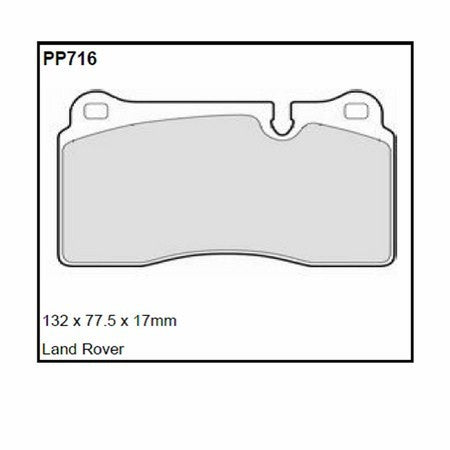 Pastillas de freno Black Diamond Rayado 12 BDPP716 para Land Rover Range Rover Iii