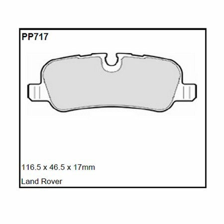 Pastillas de freno Black Diamond Rayado 12 BDPP717 para Land Rover Discovery Iii