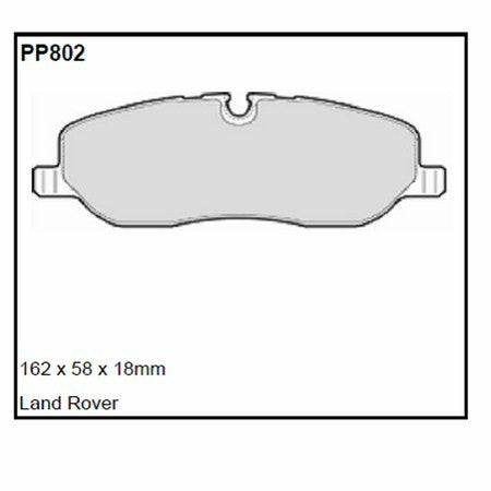 Pastillas de freno Black Diamond Rayado 12 BDPP802 para Land Rover Discovery Iii