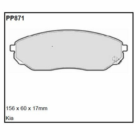 Pastillas de freno Black Diamond Rayado 12 BDPP871 para Kia Sorento (02-06)