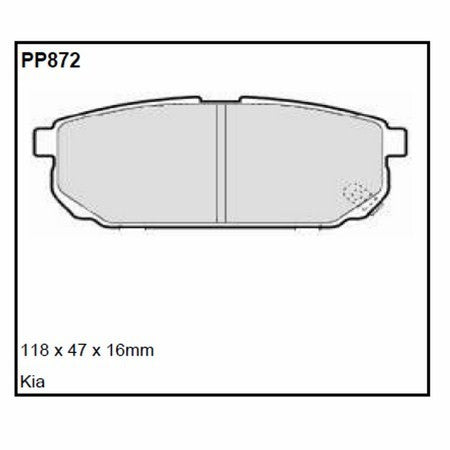 Pastillas de freno Black Diamond Rayado 12 BDPP872 para Kia Sorento (02-06)