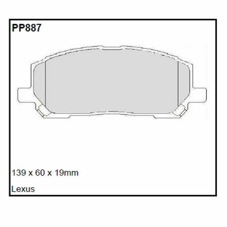 Pastillas de freno Black Diamond Rayado 12 BDPP887 para Lexus Rx300 (Toyota Harrier)