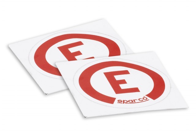 Sparco E Location Sticker Large - Sparco original | APEXCORSE