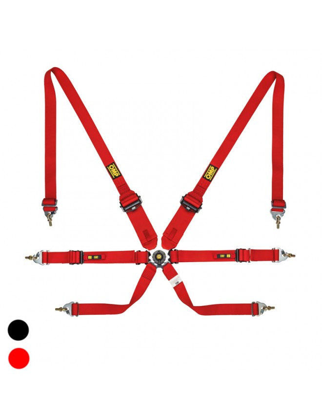 OMP SALOON SAFETY ARNES RED FIA 8853-2016 PULL UP CONV. PULL DOWN - OMP original APEXCORSE imagen 1