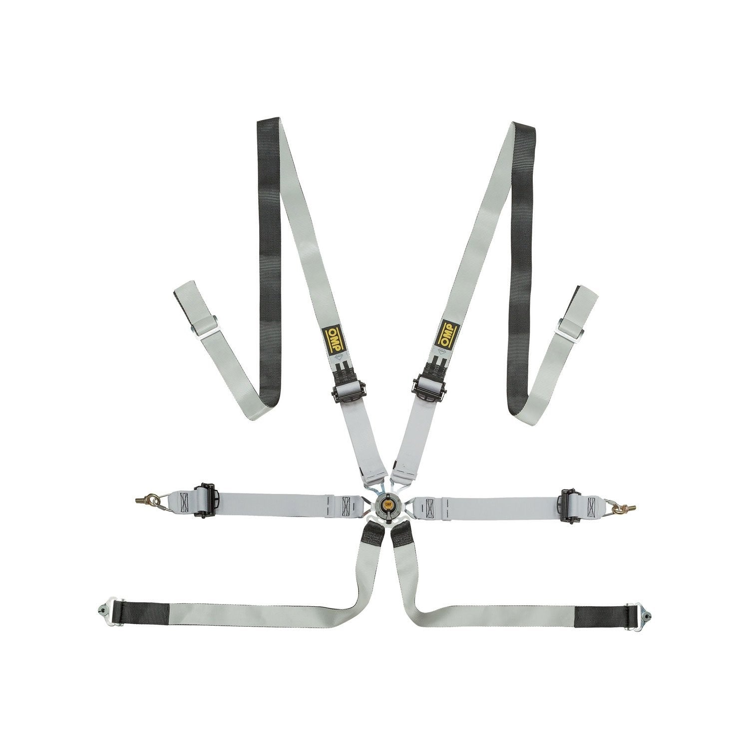 OMP ARNES EN DYNEEMA® PARA SALOON - 6 PUNTOS - PULL UP. ERGAL AJUSTE - MAGNESIUM FREE - NEGRO/BLANCO - OMP original APEXCORSE imagen 1