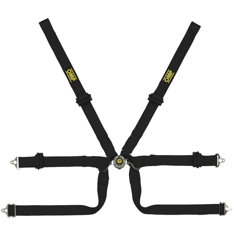 OMP ARNES EN POLYESTER PARA FORMULA - 6 PUNTOS - PULL UP. ERGAL AJUSTE- NEGRO - OMP original APEXCORSE imagen 1
