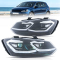 Faros delanteros VLAND 2009-2018 VW Polo MK5 6R 6C Full LED Golf MK7.5 Style — LED E-Mark | imagen 1
