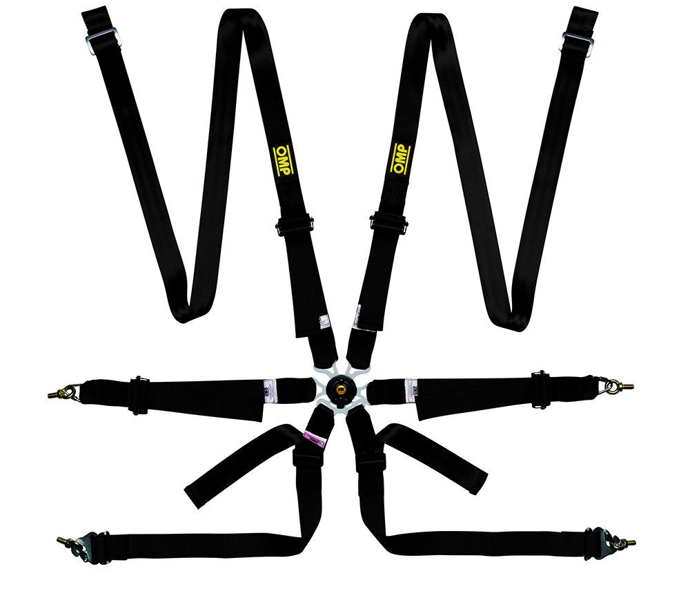 OMP ARNES EN POLYESTER PARA SALOON - 6 PUNTOS - PULL DOWN. ERGAL AJUSTE- NEGRO - OMP original APEXCORSE imagen 1