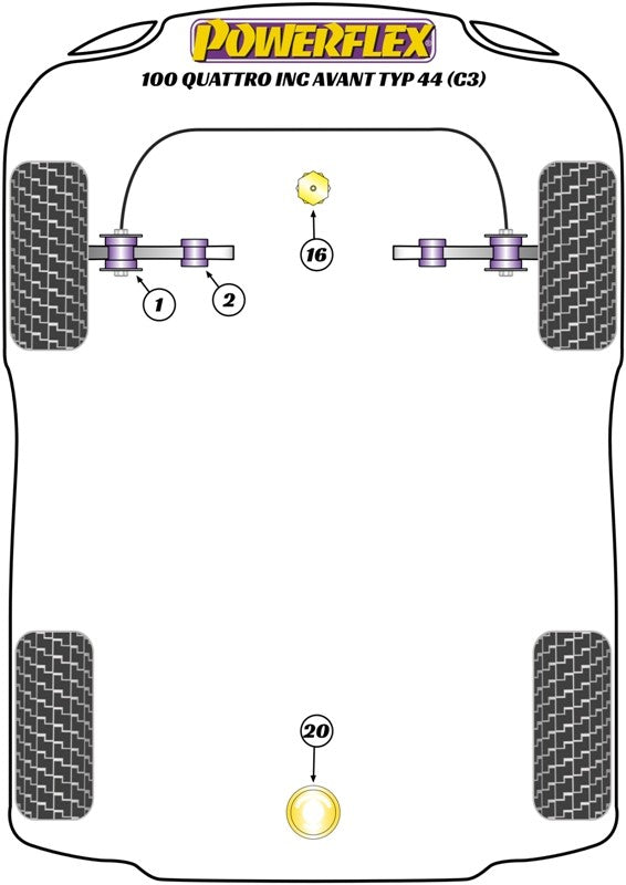 Trasero Diferencial Trasero Montaje Silentblock Powerflex PFR85-1020 APEXCORSE imagen 2