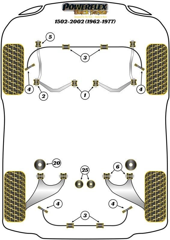 Tie Bar A Chassis Delantero Silentblock Powerflex PFF5-2005 APEXCORSE imagen 3