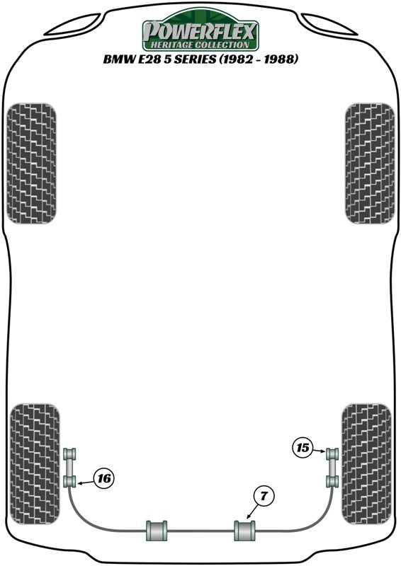 Trasero Roll Bar Montaje Silentblock 16.5Mm Powerflex PFR5-504-165BLK APEXCORSE imagen 4