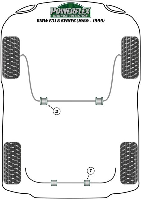 Delantero Brazo De Suspension A Chassis Silentblock Powerflex PFF5-902BLK APEXCORSE imagen 4