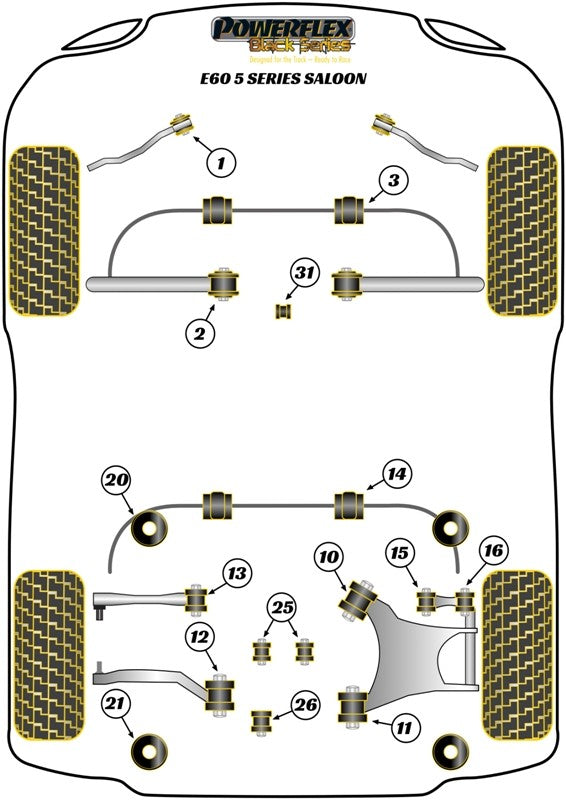 Trasero Subchasis Delantero Montaje Insert Powerflex PFR5-723 APEXCORSE imagen 3