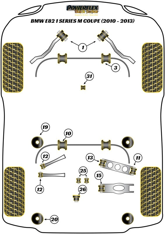 Trasero Inferior Delantero Arm Silentblock Interior Powerflex PFR5-1213 APEXCORSE imagen 3