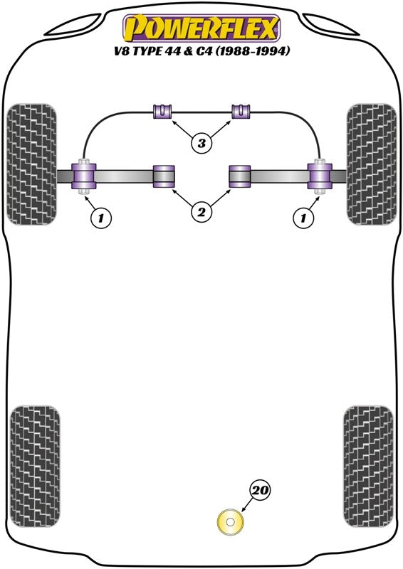 Delantero Barra Estabilizadora A Chassis 25Mm Powerflex PFF3-403-25 APEXCORSE imagen 2