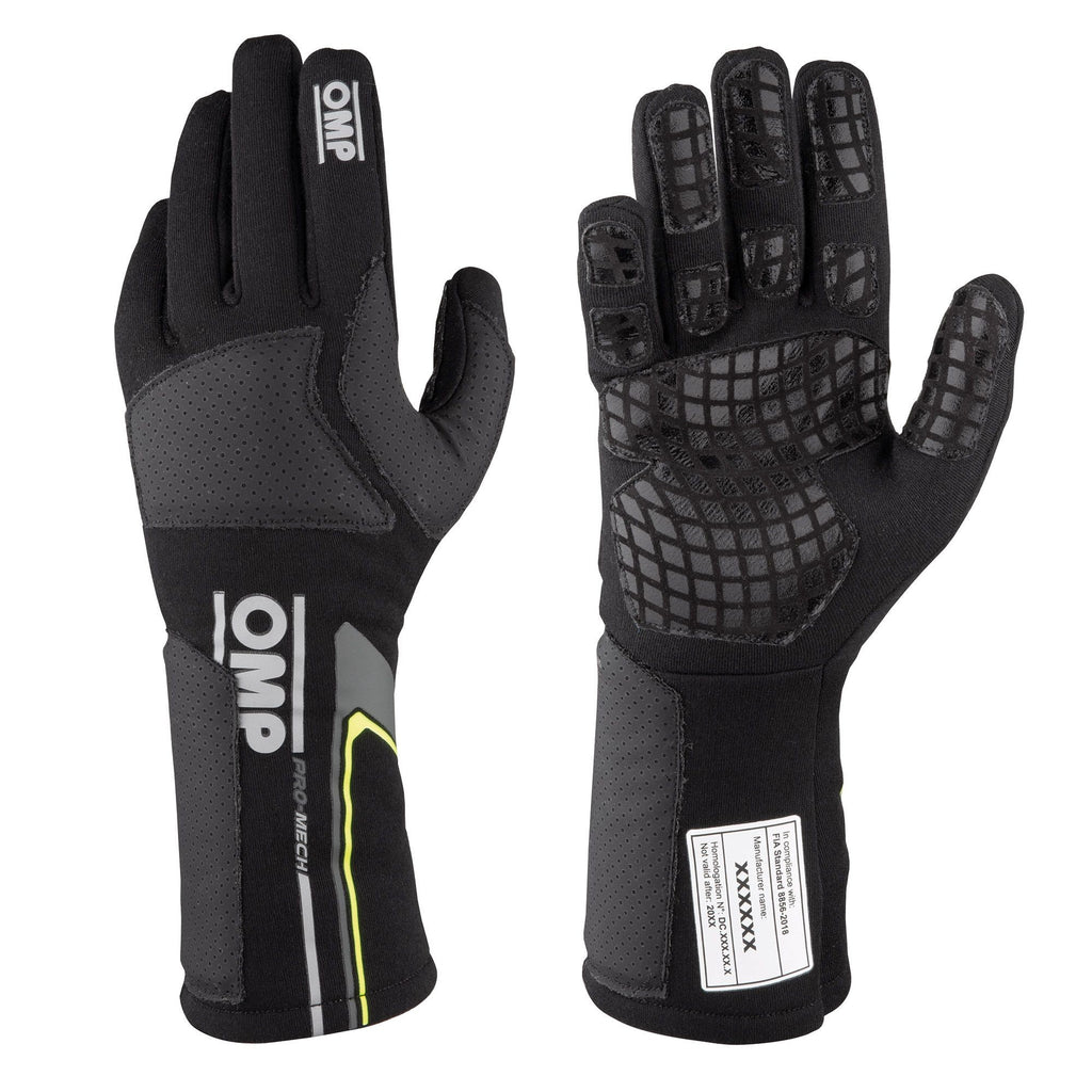 OMP GUANTES PRO MECH EVO NEGRO TG. XL FIA 8856-2018 - OMP original APEXCORSE imagen 1