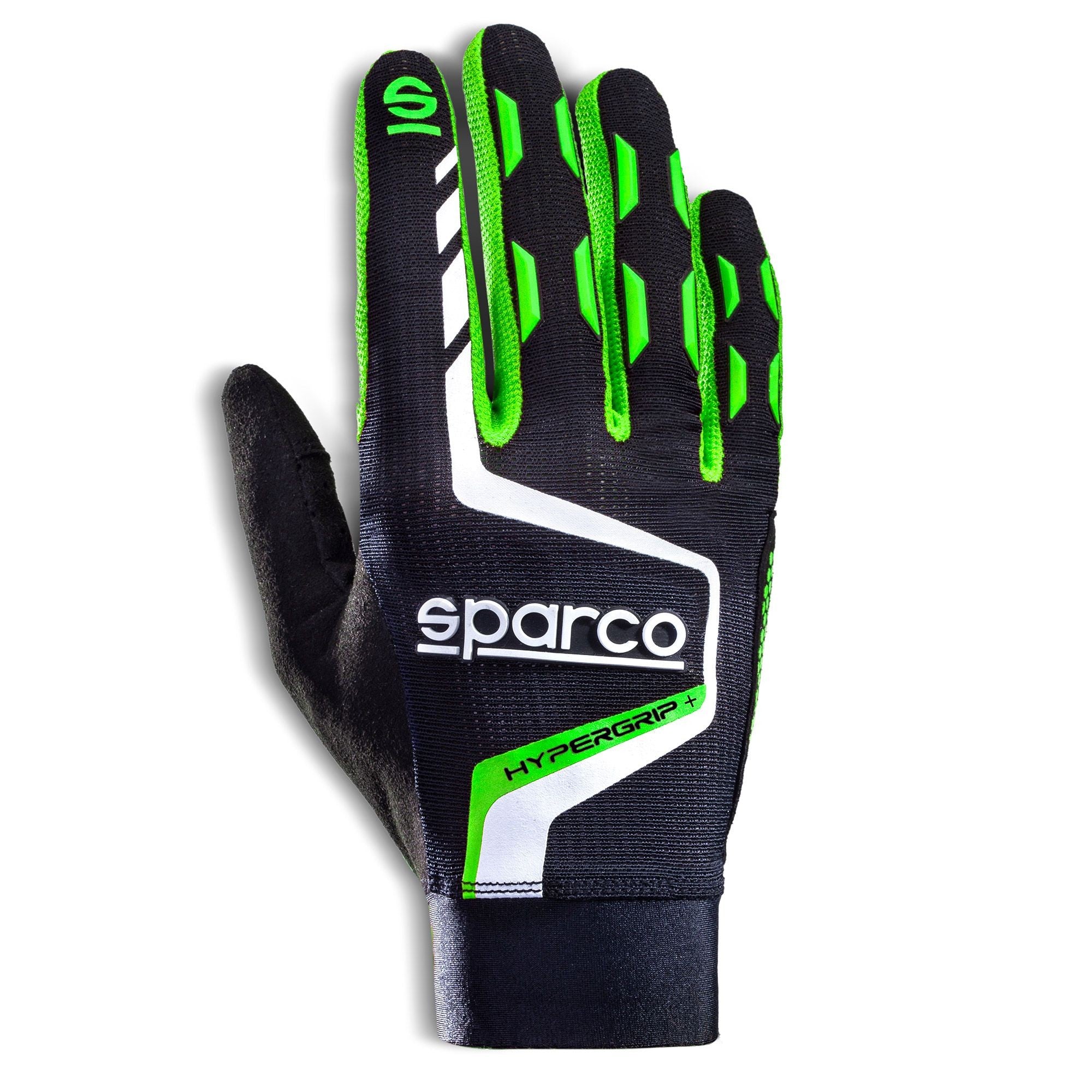 Sparco Guantes Hypergrip+ T 10 Negro/Verde - Sparco original | APEXCORSE