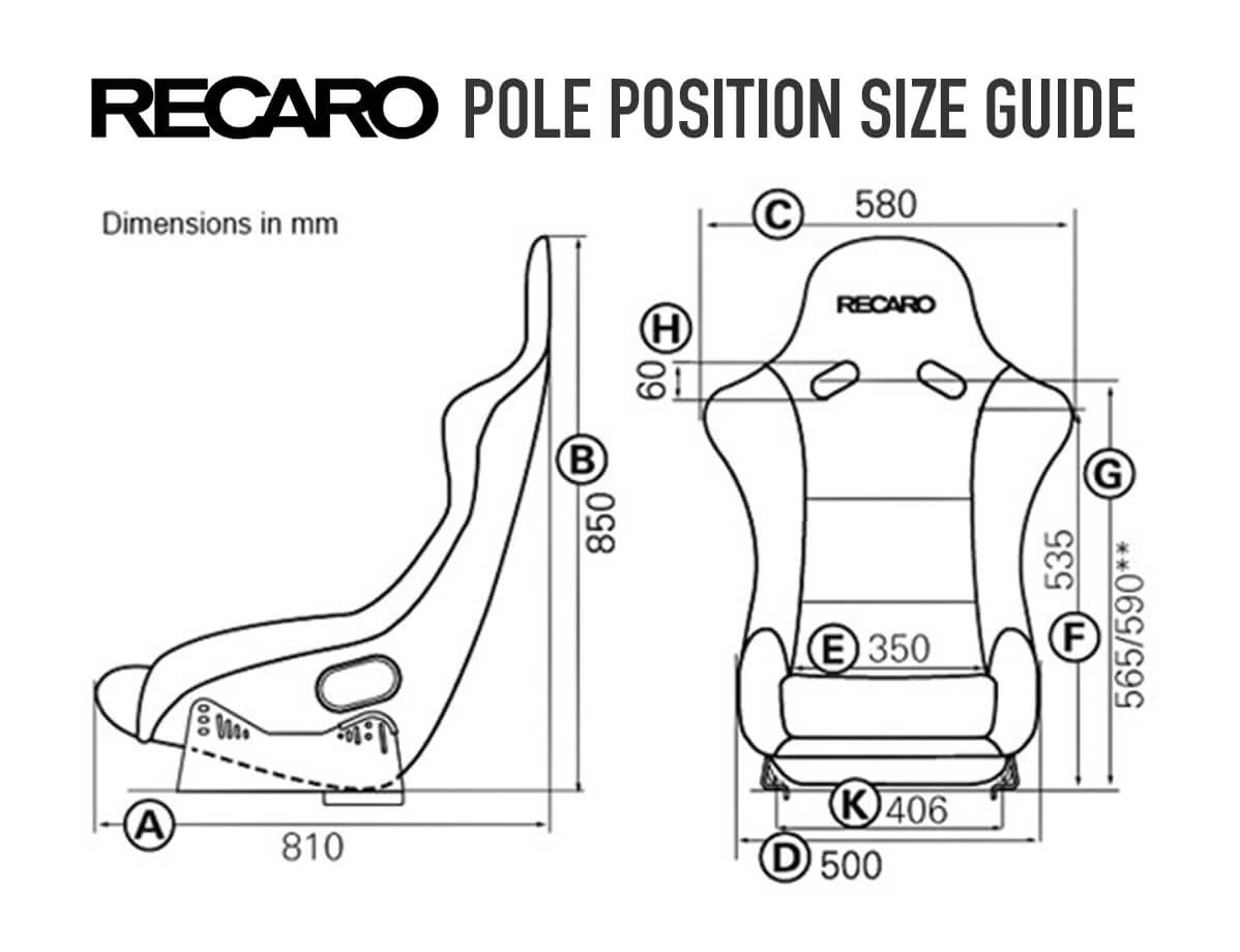 Asiento RECARO (Tuv) Pole Position - Velour Negro Piloto&Copiloto - RECARO original APEXCORSE