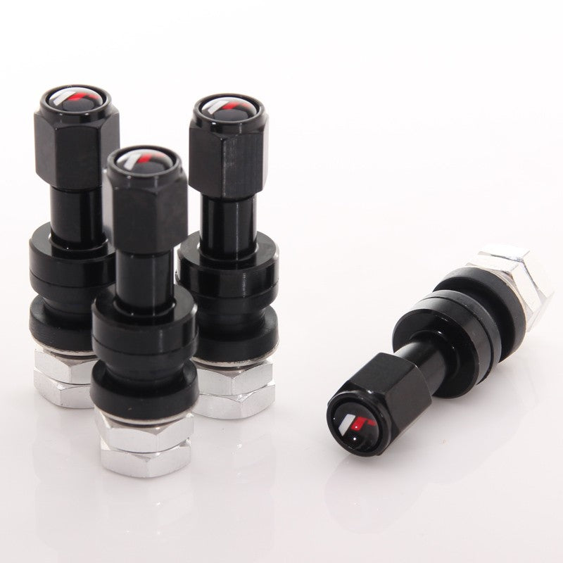 Japan Racing SET VALVULAS ALUMINIO V2 - BLACK + LOGO