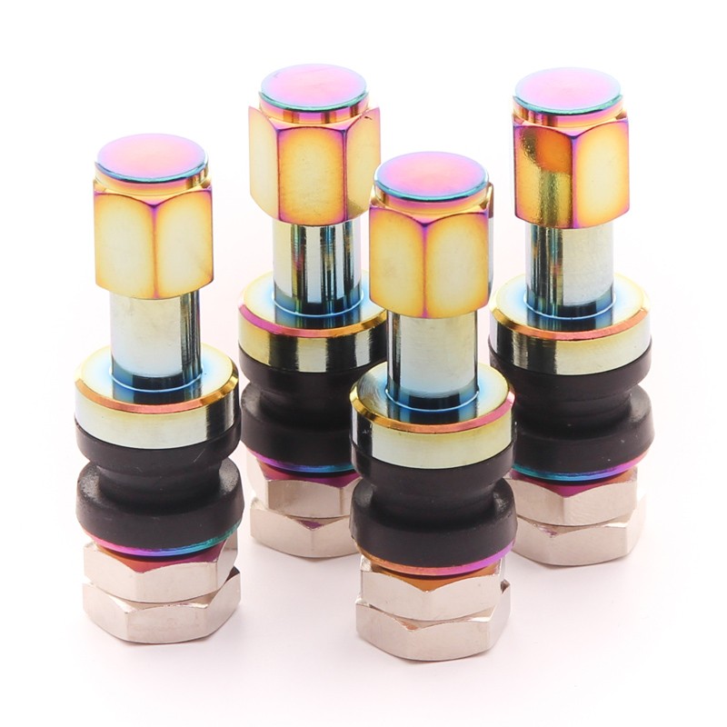 Japan Racing SET VALVULAS ALUMINIO V2 - NEOCHROME