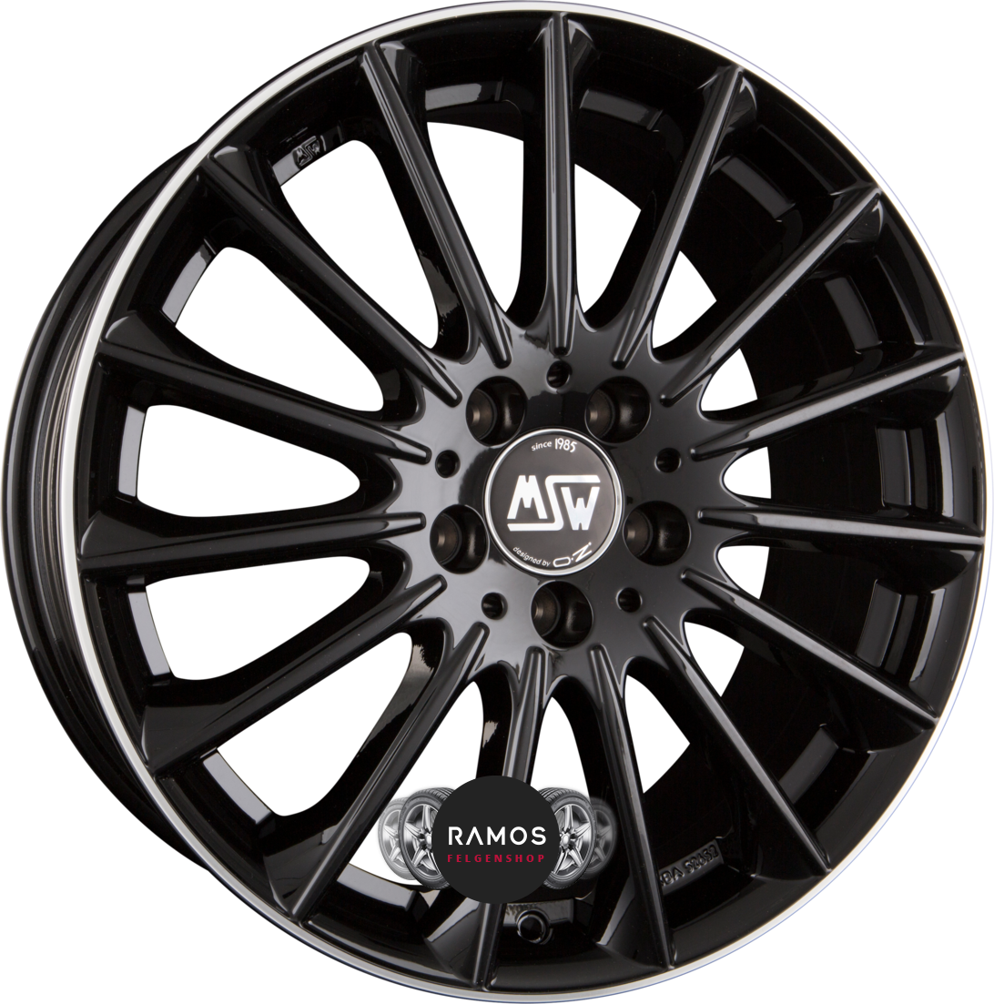 OZ LLANTA MSW MSW 30 7,5x18 ET45 5x114,30 73 NEGRO BRILLANTE+DIAMOND LIP