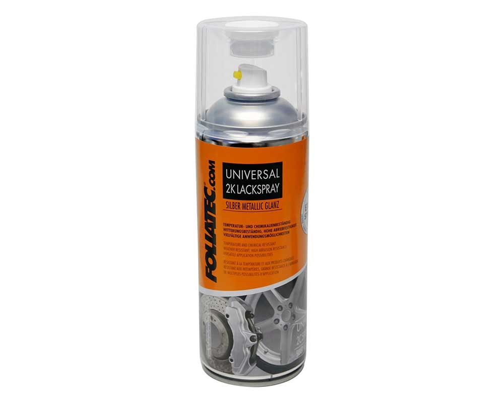 FOLIATEC Kit Pintura En Spray Para Llantas 2C Plateado Metálico Brillante - Imagen 4 FOLIATEC APEXCORSE