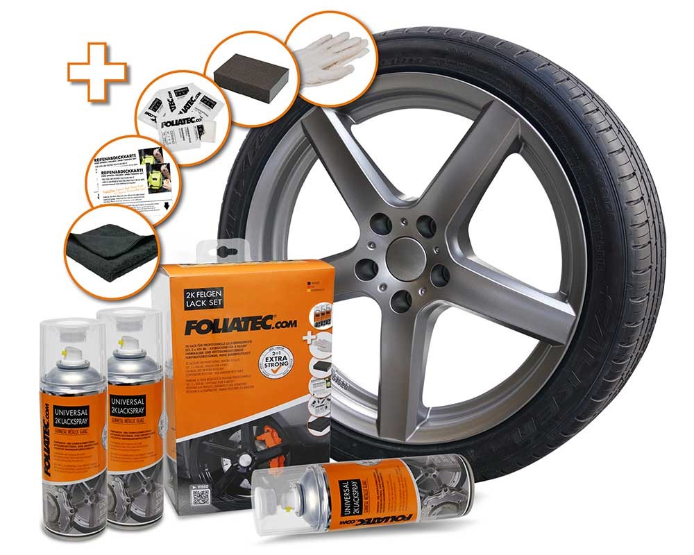 FOLIATEC Kit Pintura En Spray Para Llantas 2C Bronce Plomizo - FOLIATEC original APEXCORSE
