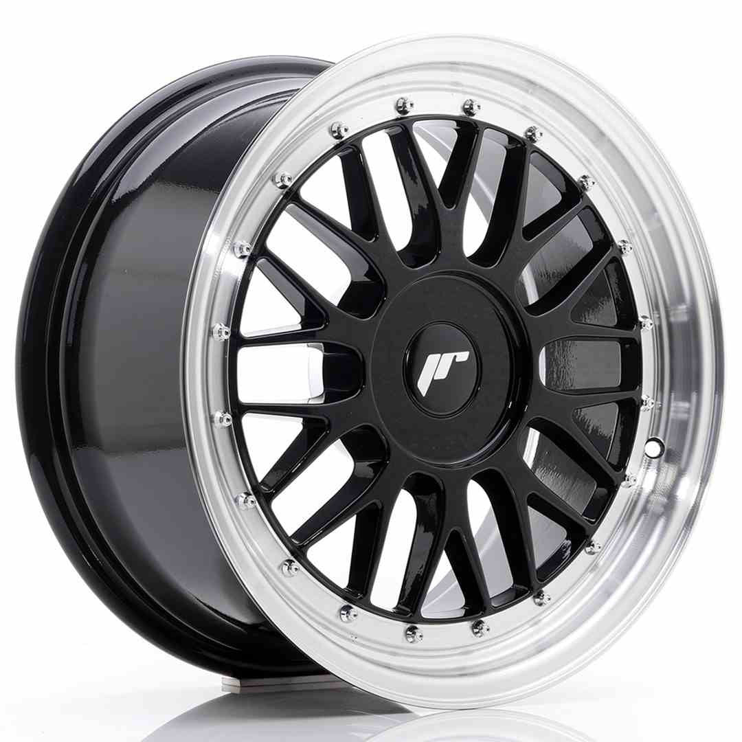 Japan Racing LLANTA JAPAN RACING JR23 17X8 ET40-45 BLANK NEGRO BRILLANTE W/MACHINED LIP
