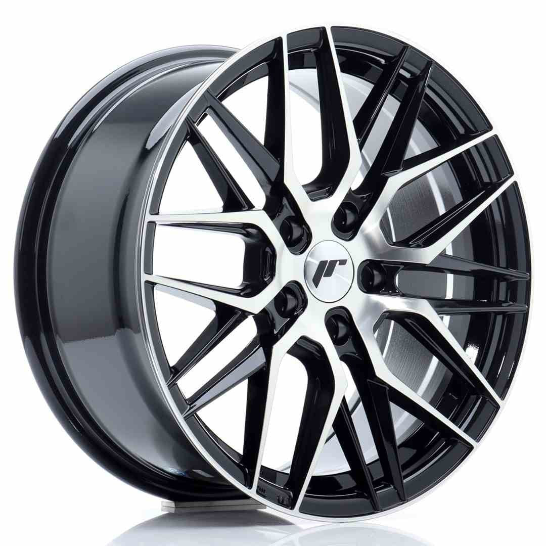 Japan Racing LLANTA JAPAN RACING JR28 17X8 ET40 5X114,3 NEGRO BRILLANTE MACHINED FACE