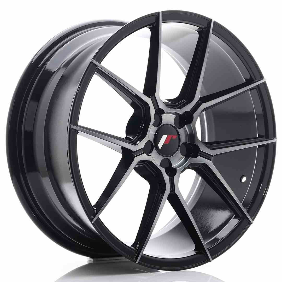 Japan Racing LLANTA JAPAN RACING JR30 19X8,5 ET35-42 5H BLANK BLACK BRUSHED W/TINTED FACE