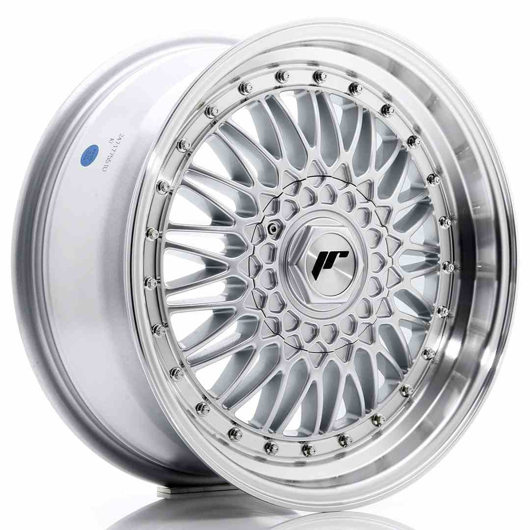 Japan Racing LLANTA JAPAN RACING JR9 17X7,5 ET20-35 BLANK SILVER W/MACHINED LIP+SILVER RIVETS