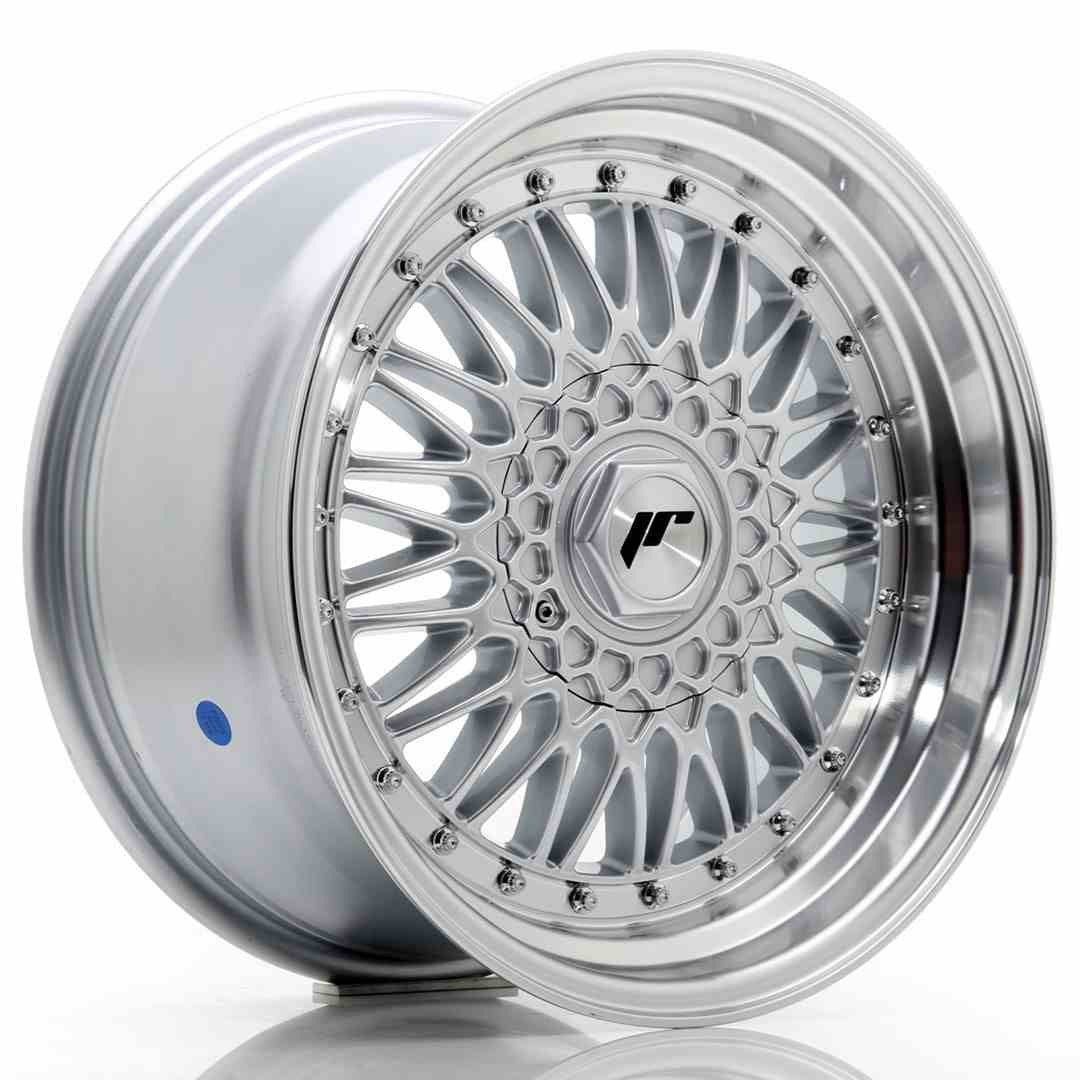 Japan Racing LLANTA JAPAN RACING JR9 17X8,5 ET35 5X112/120 SILVER W/MACHINED LIP+SILVER RIVETS