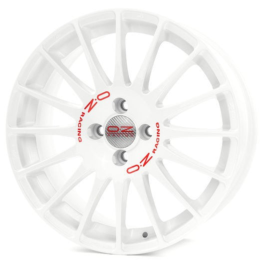 OZ LLANTA SUPERTURISMO WRC 8x17 5x100 ET 35 RACE BLANCO RED LETTERING