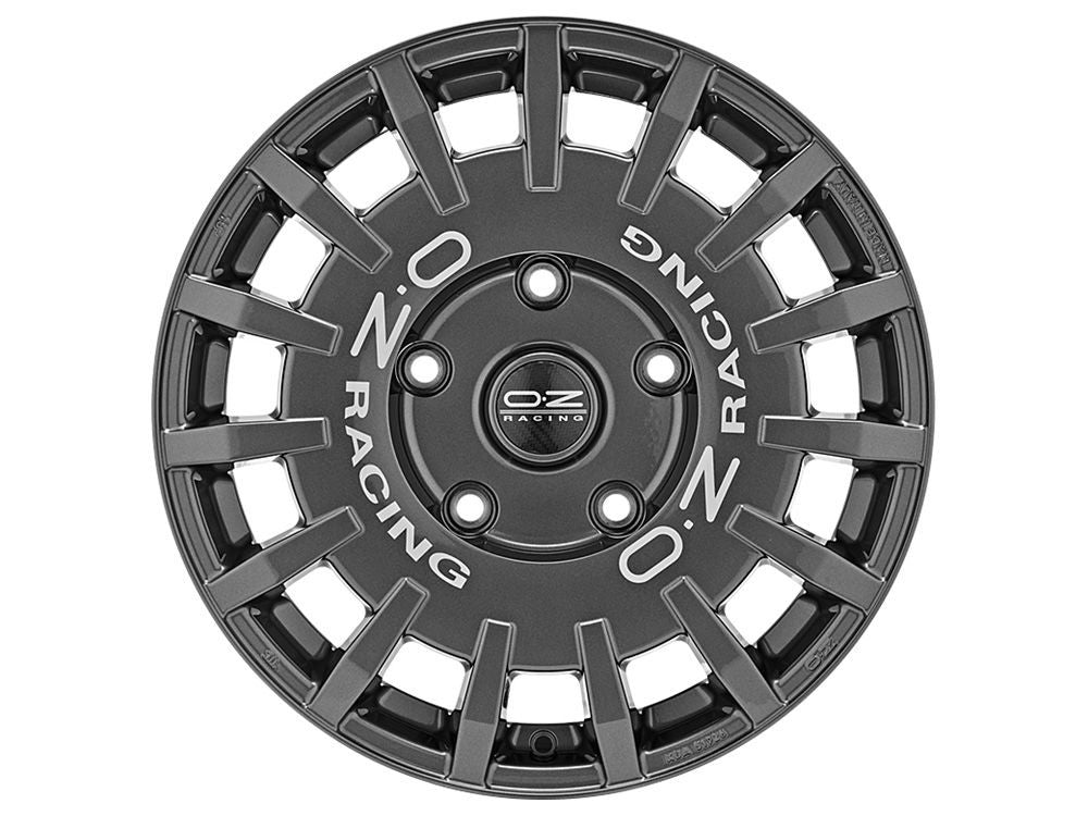 OZ LLANTA RALLY RACING 8x17 5x120 ET 34 DARK GRAPHITE SILVER LETTERING