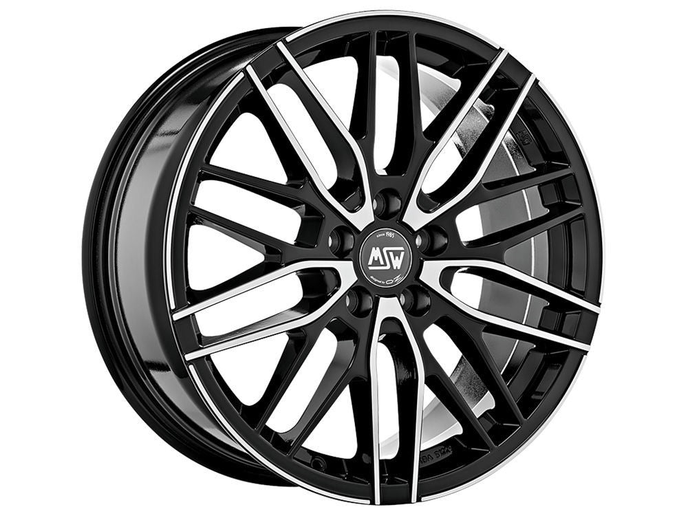 OZ LLANTA MSW 72 8x18 5x112 ET 35 NEGRO BRILLANTE PULIDO